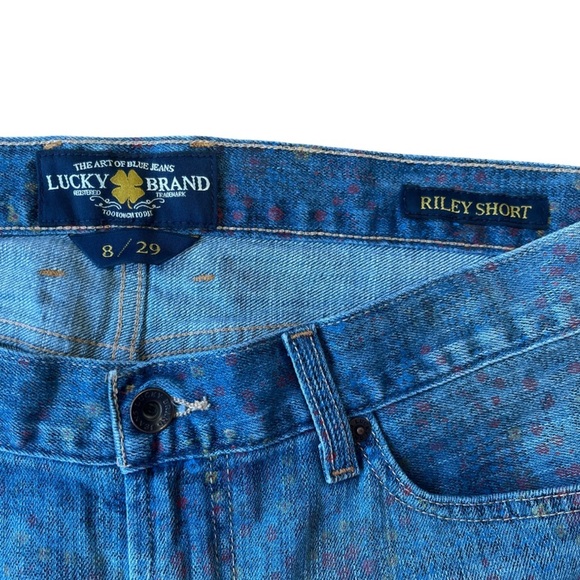 Lucky Brand Riley Shorts Wild Flower Paisley Denim Cutoffs - Size 8 / 29 - Picture 5 of 13